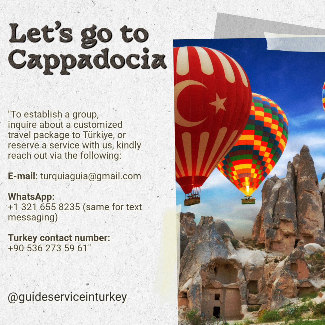 Book your trip with us to Cappadocia Informations about Cappadocia